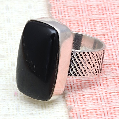 Black Spinal Gemstone Handmade Silver Jewelry "7" - Bild 6 von 12