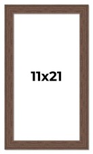11x21 Frame Brown Barnwood Picture Frame Photo Frame UV Acrylic, Acid Free