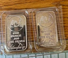 Two one ounce Silver bars silvertown  prospector