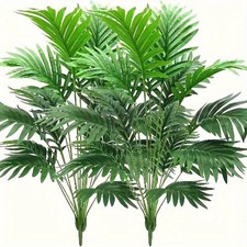 2pcs Large Artificial Areca Palm Tree Faux Plants Indoor Home Office Floor Decor