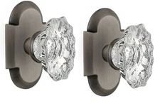 Nostalgic Warehouse Cottage Plate with Chateau Door Knob Passage 2.75" Antique