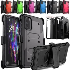 For Samsung Galaxy S20 FE 5G Shockproof Phone Case Cover w/ Belt Clip Holster