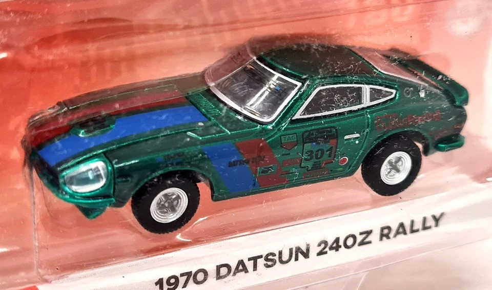 Greenlight 1/64 - Datsun 240Z Rally 1970 Green Chase Diecast Model Car Foto 3 de 4