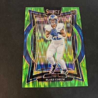 2024 Panini Select - Concourse Blake Corum #9 Neon Green Shock Prizm /599 (RC)