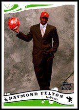 2005 Raymond Felton Rookie Topps BASKETBALL #225 Charlotte Bobcats