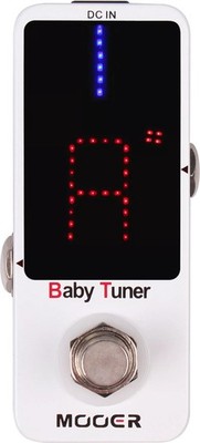 Mooer Baby Tuner Effektpedal Stimmgerät E-Gitarre Guitar Bass True Bypass Weiß
