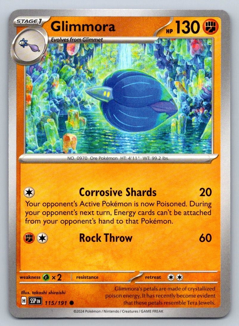 Glimmora 115/191 Common Surging Sparks Pokemon Near Mint