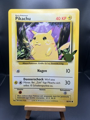 Pokemon Karte: Pikachu CEL BS 58  -  XXL | Jumbo | A5 | Oversize | Deutsch