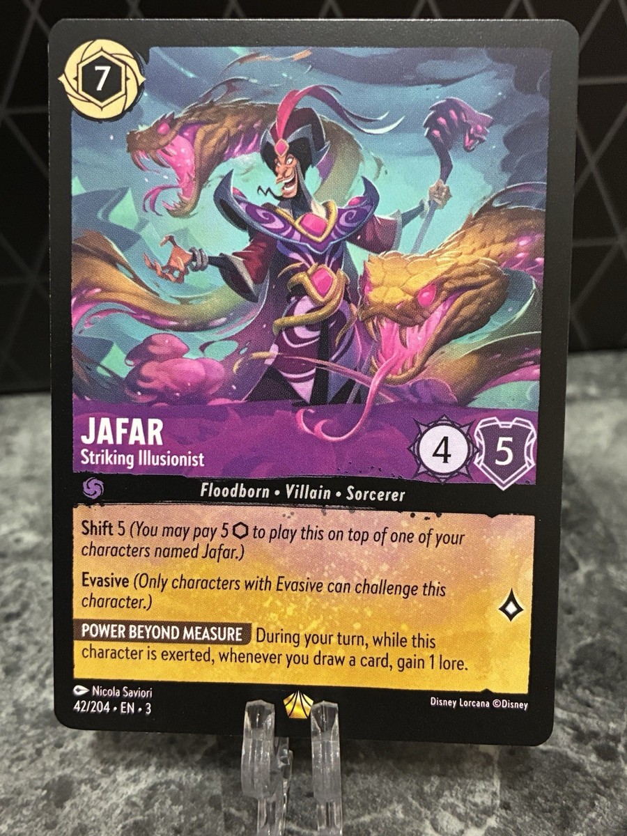 Disney Lorcana TCG Jafar - Striking Illusionist 42/204 Legendary | eBay Disney Lorcana TCG Jafar - Striking Illusionist 42/204 Legendary | eBay
