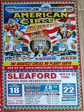 A3 Uncle Sam's American Daredevils Circus Poster 2026 Sleaford