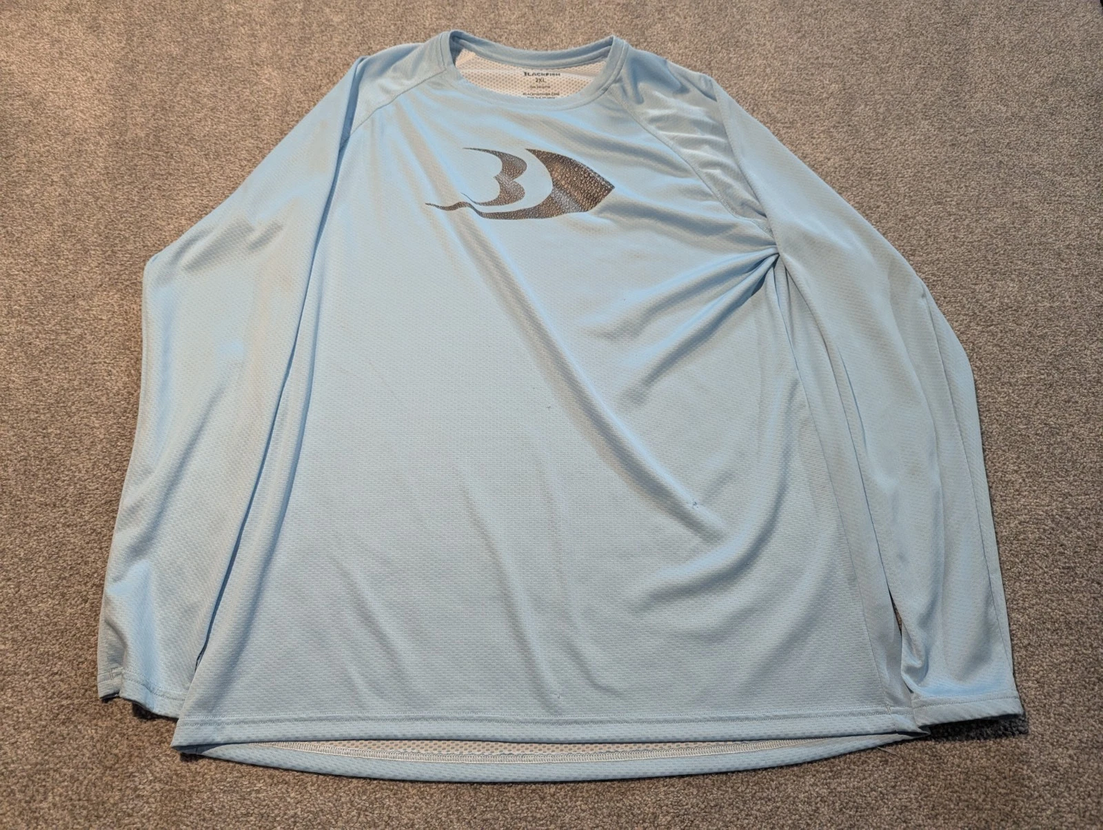 Blackfish Shirt Mens XXL Blue Long Sleeve Fish Fishing Long Sleeve