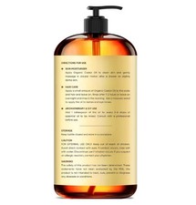 Premium Organic Castor Oil 100% Pure and Hexane-Free Cold-Pressed Beauty 16 fl. - Image 2