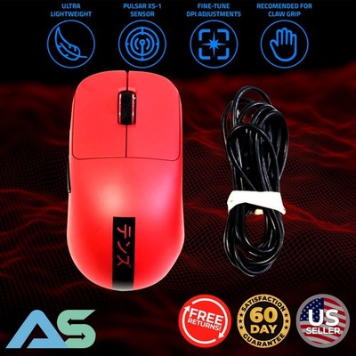Pulsar TenZ Signature Red Edition Gaming Mouse 32K DPI |Red | Size