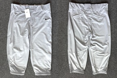 NWT Nike Team Engineered Baseball Pants Men Large Gray Knicker BQ5400-052 NEW