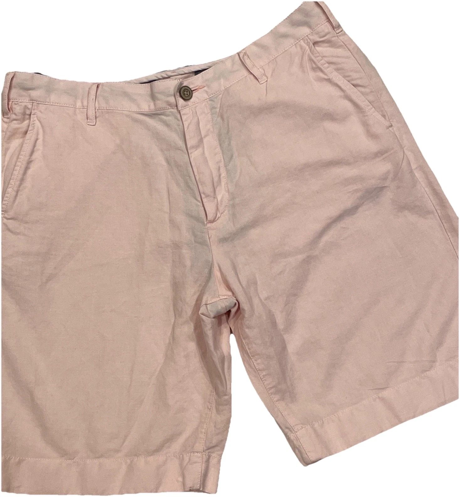 Faherty Tradewinds Linen Blend Shorts Men's 33 Pink Beach Preppy Chino 9” Inseam