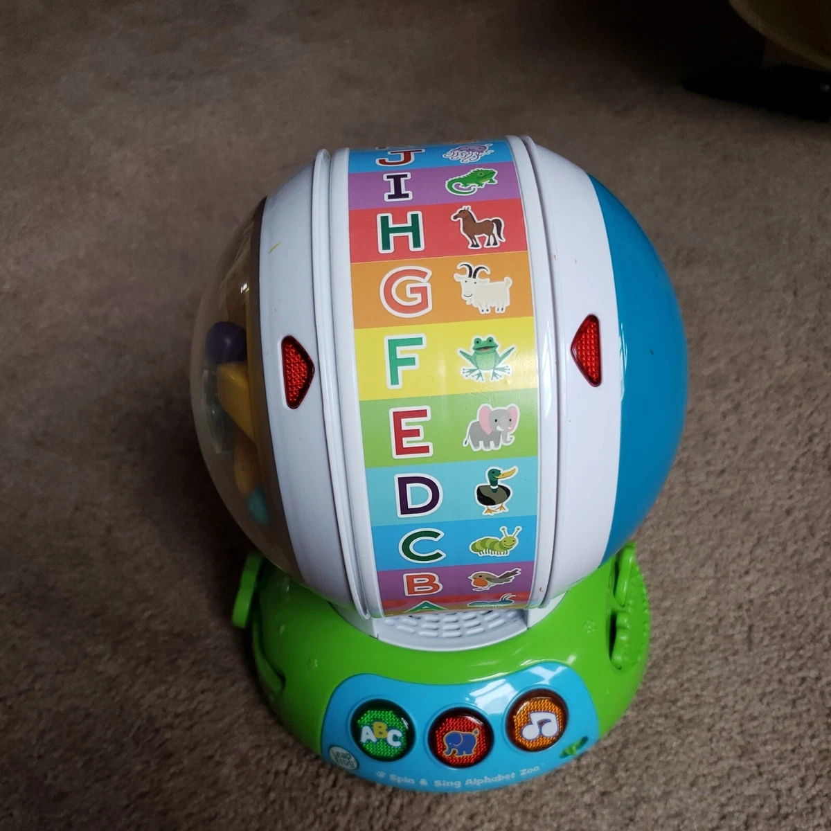 LeapFrog Spin And Sing Alphabet Zoo Green Blue Leap Frog Toy 6