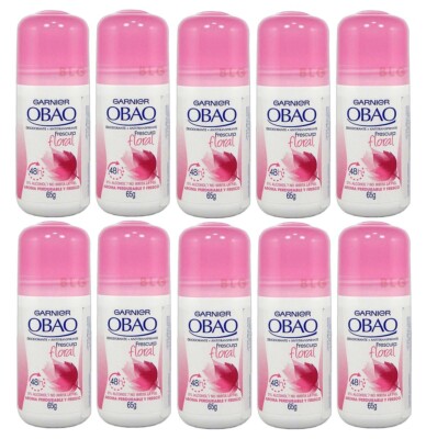 Ladies Garnier OBAO FLORAL Fragrant Deodorant Antiperspirant Woman 10Roll-Ons