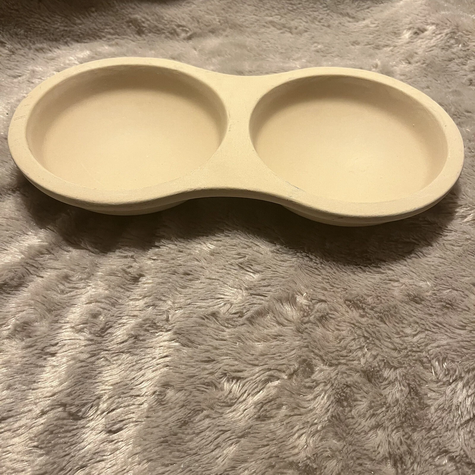 NEW Pampered Chef Stoneware Microwave Egg Poacher Cooker Double Bowl PotPie 5143