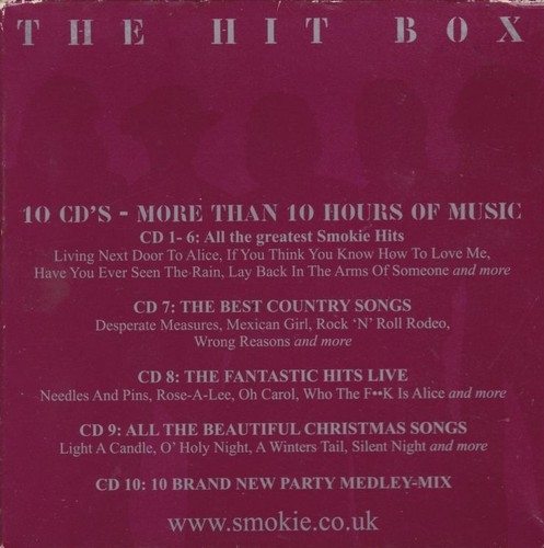 SMOKIE - Hit Box - Rare Out of Print South African 10 CD Boxset - CDSMOKIESWH10 - Picture 2 of 5