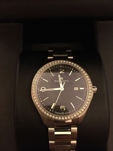 MAURICE LACROIX Miros Date Diamond Ladies Watch MI1014-SD502- 330 RRP £2450 NEW - Picture 9 of 10