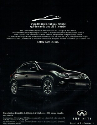 Werbung Advertising 049 2011 Club Infiniti la ex Black Premium