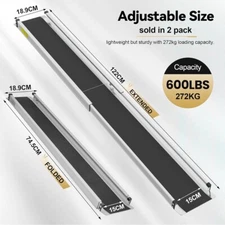 3-5 Foot Telescoping Aluminum Wheelchair Ramps With Carrying Bag