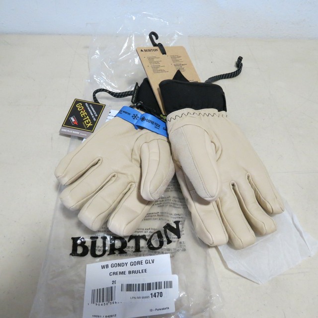 GORTEX BURTON WOMEN'S GONDY LEATHER GLOVES SMALL CREME BRULEE GORETEX