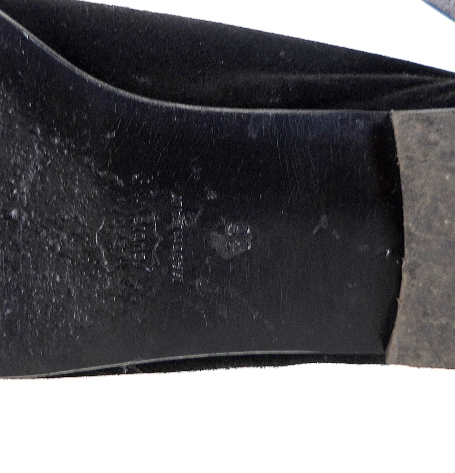 Scarpe basse vintage VERSACE nero oro pelle scamosciata EU 36 US 6 Italia 5383