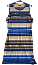 tommy hilfiger stripped dress size 10 sleeveless