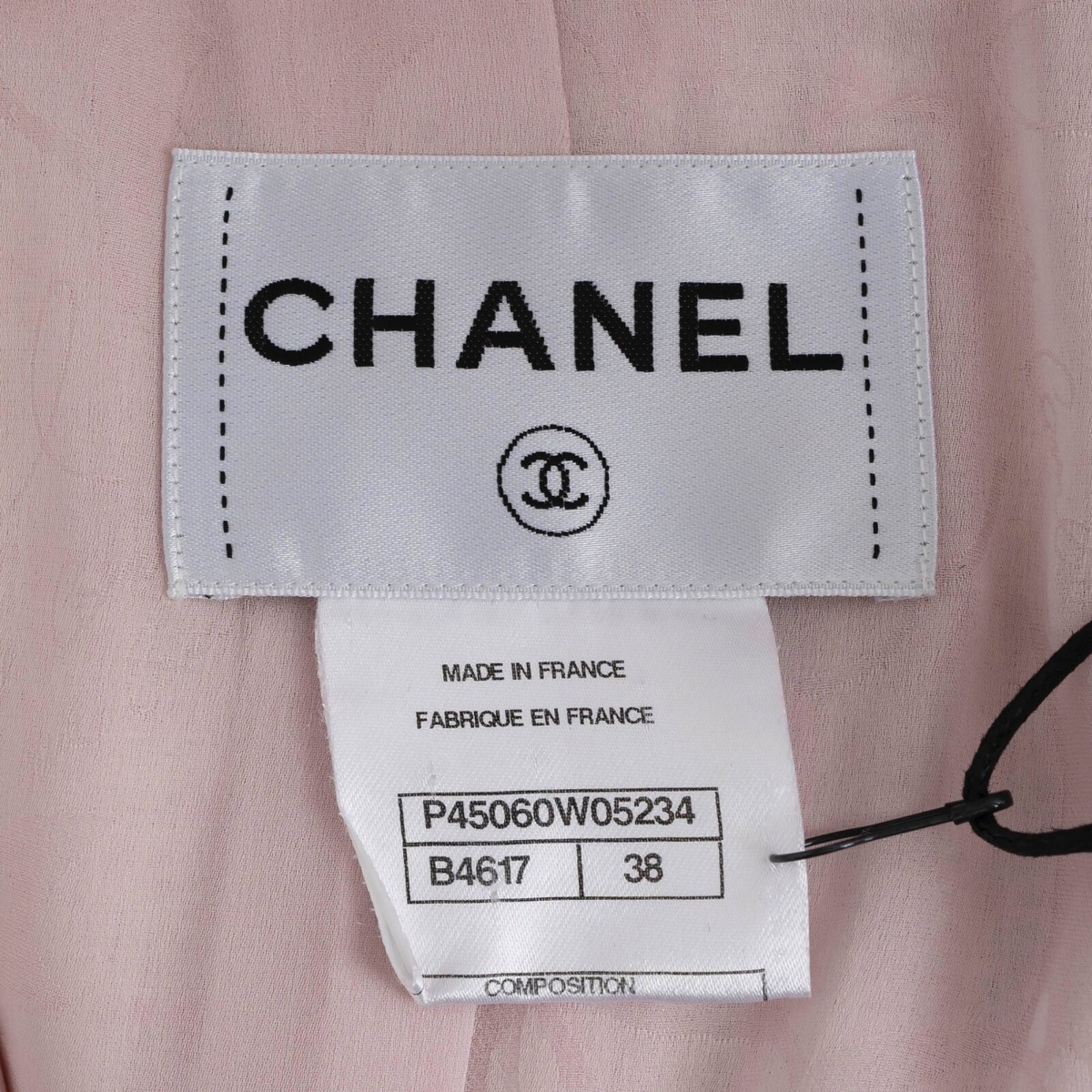 70215 auth CHANEL pink & white 2013 13C VERSAILLES FRINGE
