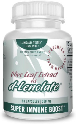 Olive Leaf Extract (OLE) Super Strength D-Lenolate 500Mg | 18% or More Oleuro...