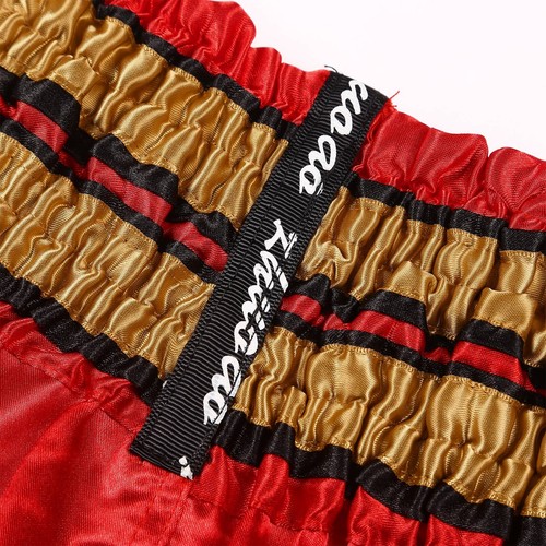 Mens Shorts Colorblock Satin Kickboxing Fight Tiger Muay Thai Sanda MMA Pants - Picture 87 of 106