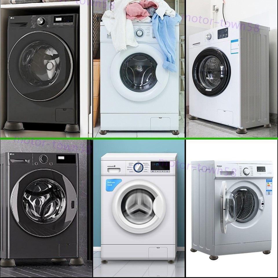 8PCS Anti Vibration Washing Machine Mats Support AntiSlip Rubber Feet Base Pads eBay