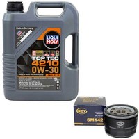 MotoröL Set 0W-30 5 Liter + ÖLfilter SM 142 FüR Nissan Tilda Renault Megane Clio