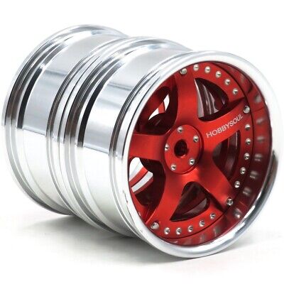 2pcs RC 1/10 Aluminium Alloy Wheels Rim Fit 1:10 On Road Drift Touring Car tires