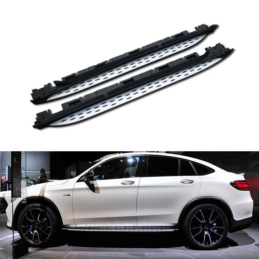 2PCS Running Board fits for Mercedes GLC Coupe 2016-2022 Side Step Nerf Bar