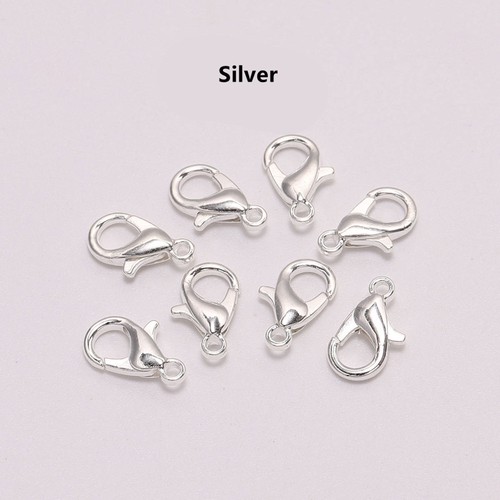 50Pcs 10~21mm Buckle End Connetors Lobster Clasp Hook Crafts DIY Jewelry Making - Picture 10 of 16