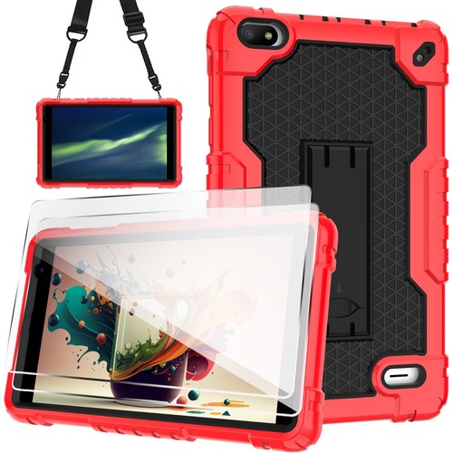 For BLU M8L Tablet 8 Inch Heavy Duty Rubber Case Shockproof Drop-Proof For kids - Picture 133 of 145