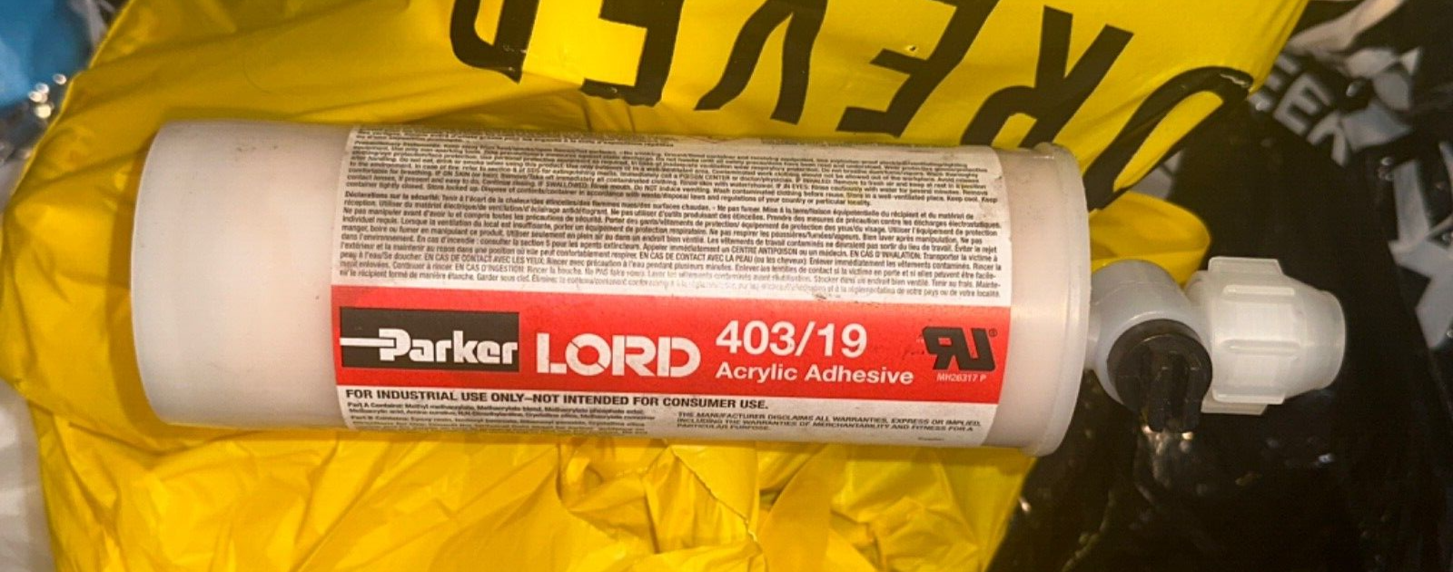 PARKER LORD 40319 MODIFIED ACRYLIC ADHESIVE OFFWHITE 405 ML CARTRIDGE