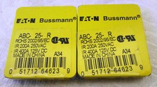 Cooper Bussmann ABC-25-R Fuses 25A 250V Lot of 10 