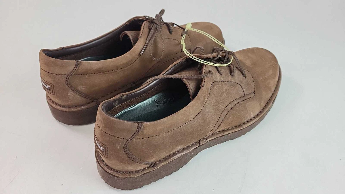 Rockport Leather Upper Shoes Vibram Soles Brown Mens 10 eBay