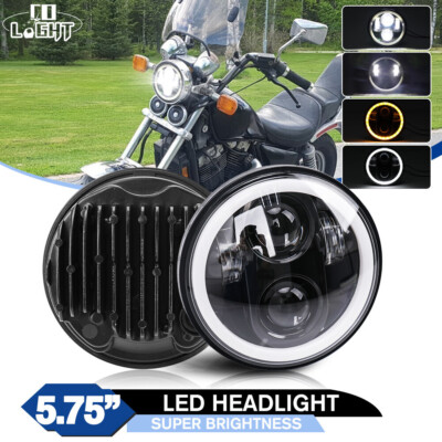 Motorrad 5.75 Zoll Angel Eyes LED Scheinwerfer für Honda VT600 750 1100 Shadow