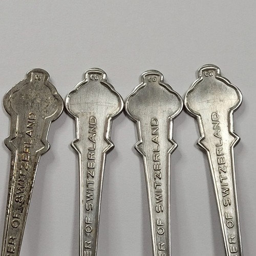 Lote 4 cucharas de recuerdo vintage auténticas LUCERNA ROLEX Bucherer de Suiza - Imagen 7 de 12