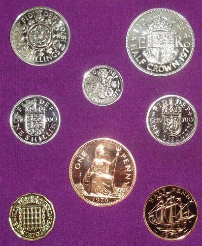 1970 UK PROOF Coins - Last Pre-Decimal Halfpenny to Half Crown - Choose Coins