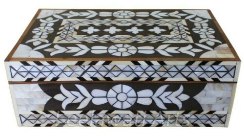 Masa perłowa ręcznie robiona marokański design dekoracja pudełko na prezenty - Zdjęcie 1 z 6
