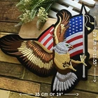 Eagle America Flag Biker Motorcycle Iron on Embroidered Large Back patch XL