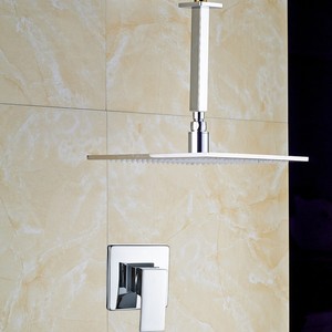 12 Chrome Rainfall Shower Faucet Ceiling Mount Square Head W Image Is Loading 12 034 Chrome Rainfall Shower Faucet Ceiling Mount