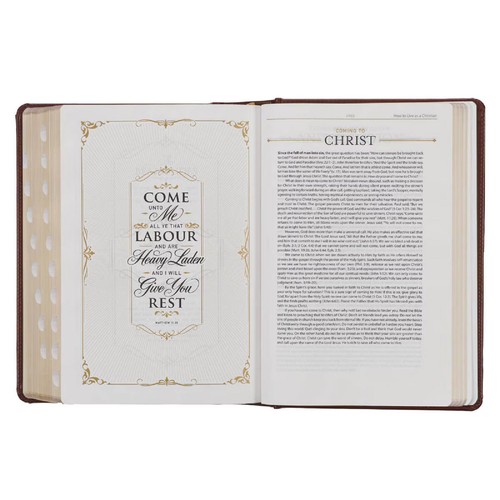 Toffee - Burgundy Large Print KJV Study Bible Indexed BRAND NEW in Shrink Wrap! - Imagen 5 de 11