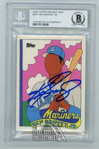 Ken Griffey Jr 2020 Topps Project 2020 Autographed Card #201 - BAS 10