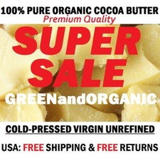 32 oz / 2 lbs RAW 100 PURE COCOA BUTTER Unrefined Natural Fresh Cold Pressed